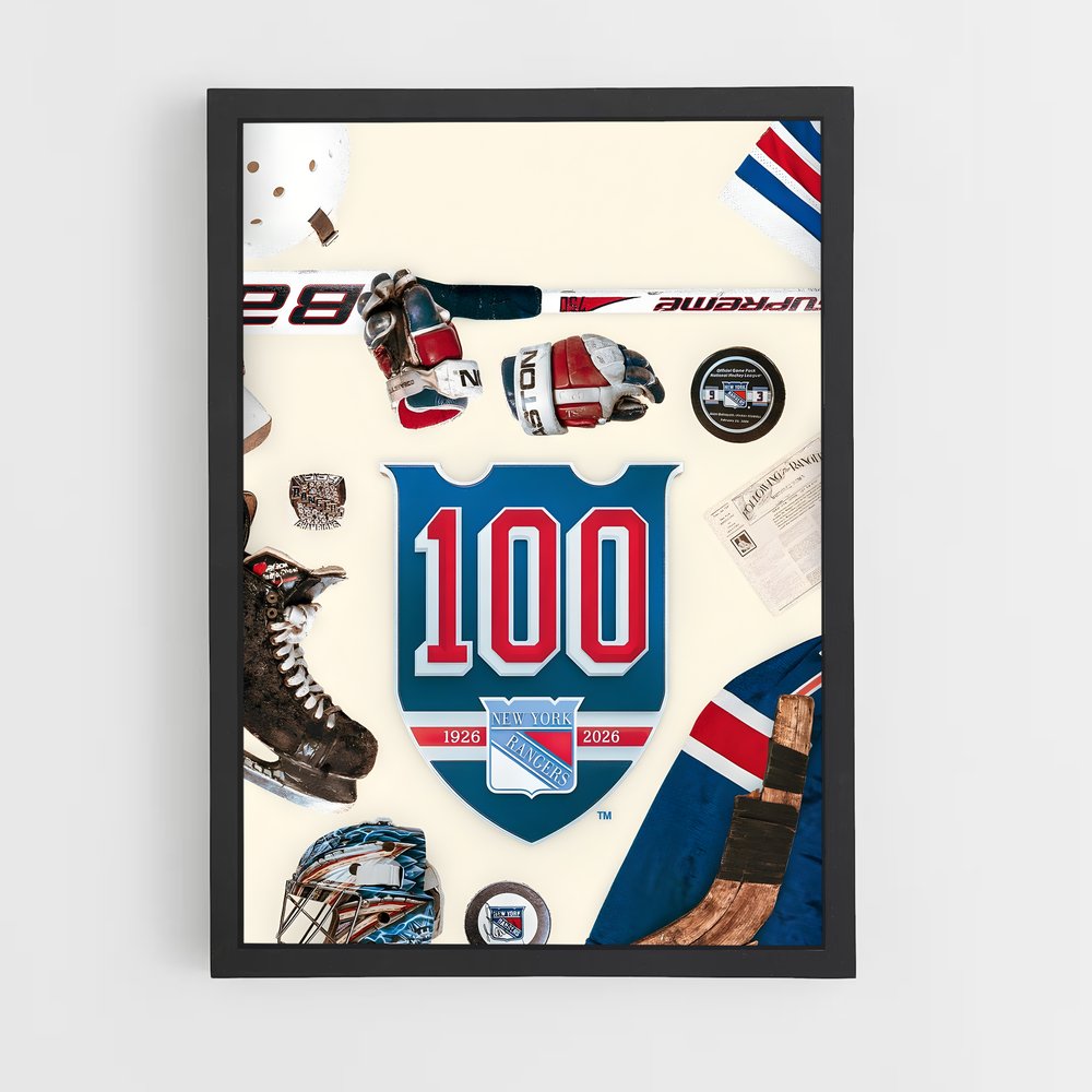 Poster Stickers des Rangers – affiche Hockey sur glace (vue 2)
